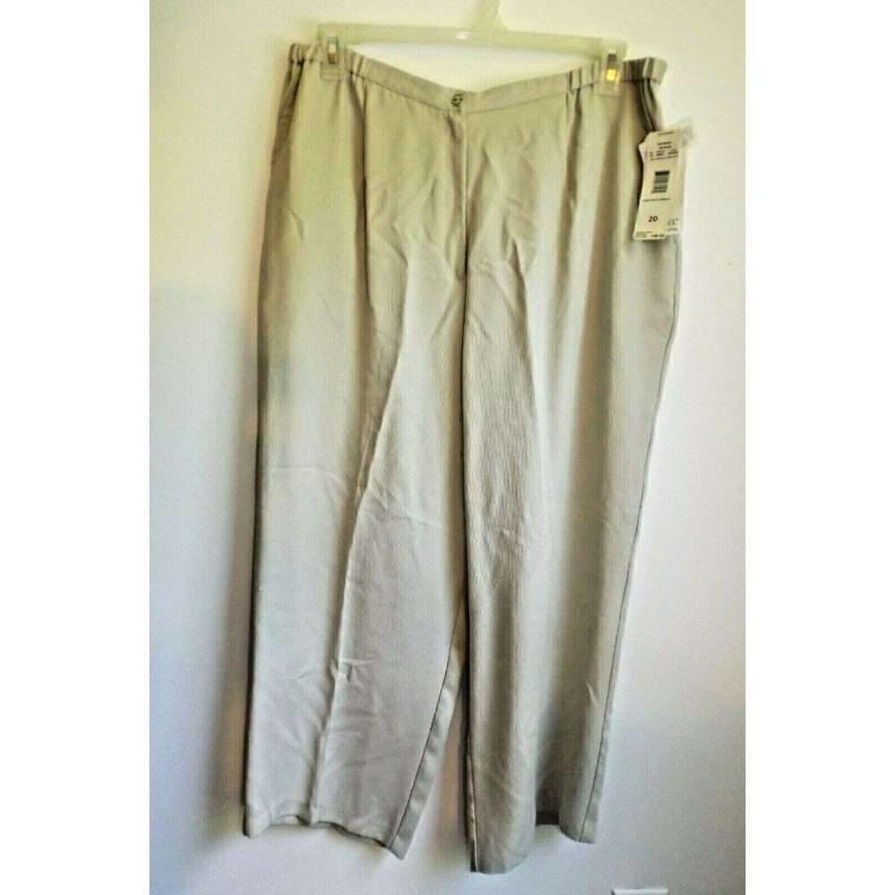 Koret 20 beige flat front Inseam 25.5 tencel zip fly pants office